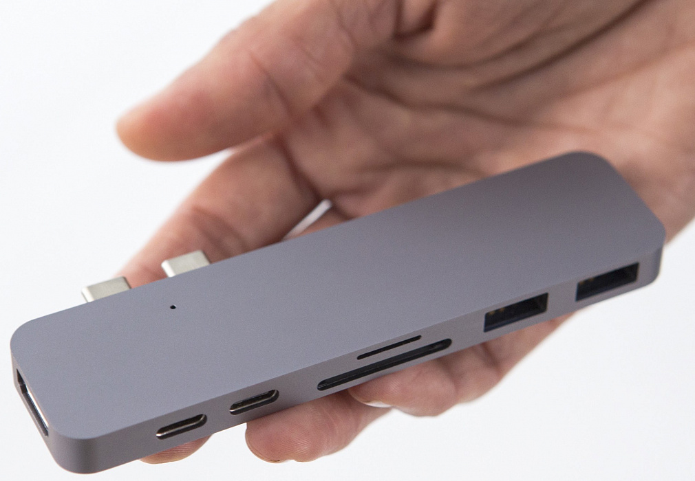 USB-концентратор HyperDrive Duo (GN28B) для MacBook Pro 2016/2017 (Space Gray) купить в интернет-магазине icover