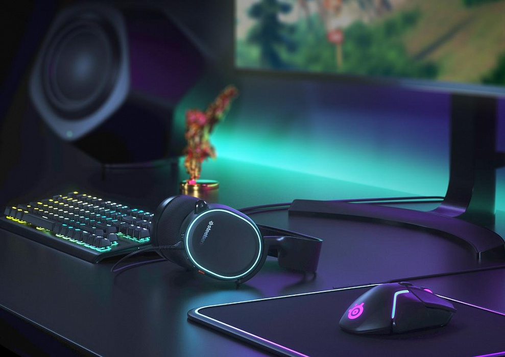 Наушники с микрофоном Steelseries Arctis 5 2019 Edition (Black) купить в интернет-магазине icover