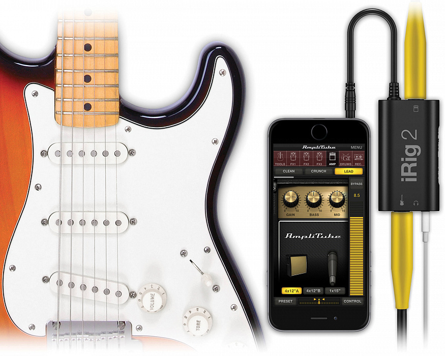Аудиоинтерфейс для гитары IK Multimedia iRig 2 IP-IRIG2-PLG-IN (Black) купить в интернет-магазине icover