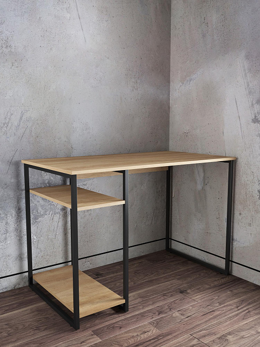 Стол письменный с полкой для ПК RIDBERG GILBERT (Oak/Black) купить в интернет-магазине icover