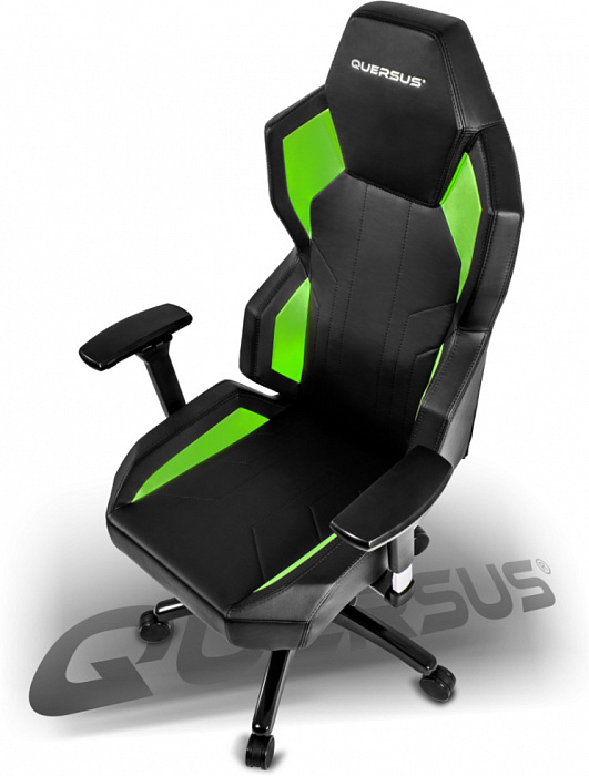 Игровое кресло Quersus Geos G702/XG (Black/Green) купить в интернет-магазине icover