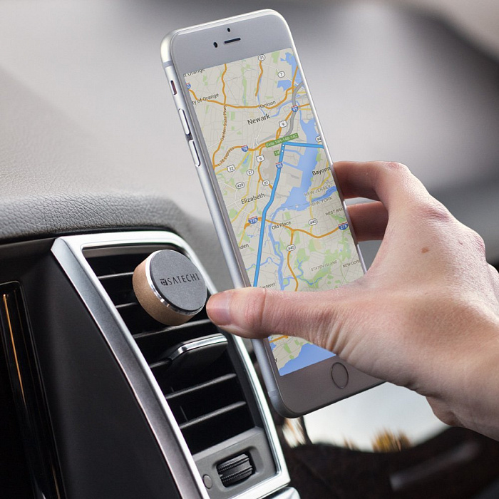 Satechi Aluminum Magnet Vent Mount (B019PJLU3W) - держатель для смартфона в воздуховод (Space Gray) купить в интернет-магазине icover