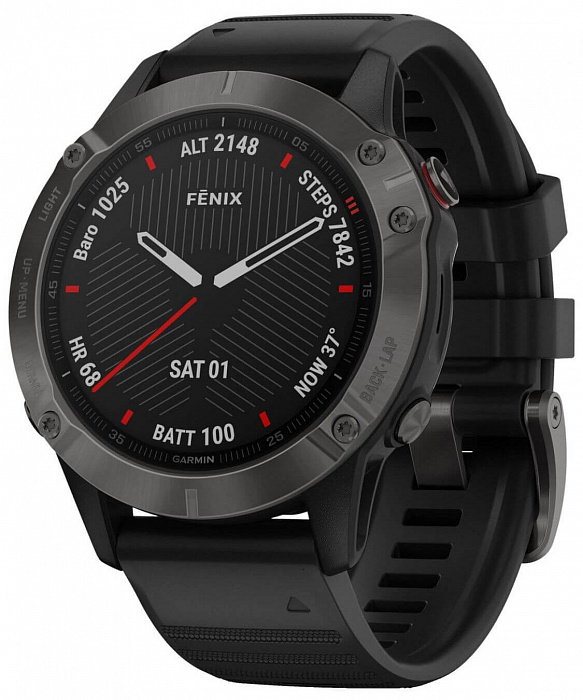 Спортивные часы Garmin Fenix 6 Sapphire 010-02158-11 (Grey/Black) купить в интернет-магазине icover