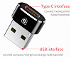 Переходник Baseus USB-C/USB Adapter CAAOTG-01 (Black) купить в интернет-магазине icover