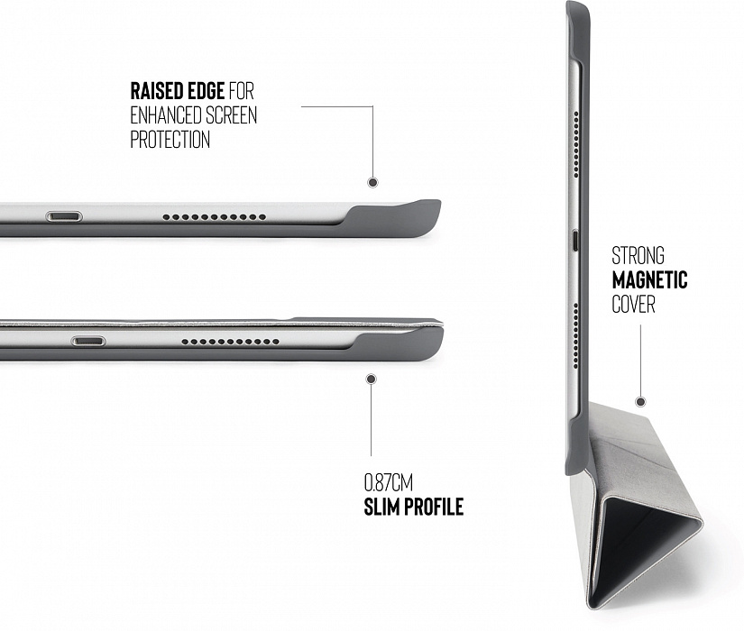 Чехол Pipetto Origami (P030-50-7) для iPad 10.2" (Dark Grey) купить в интернет-магазине icover