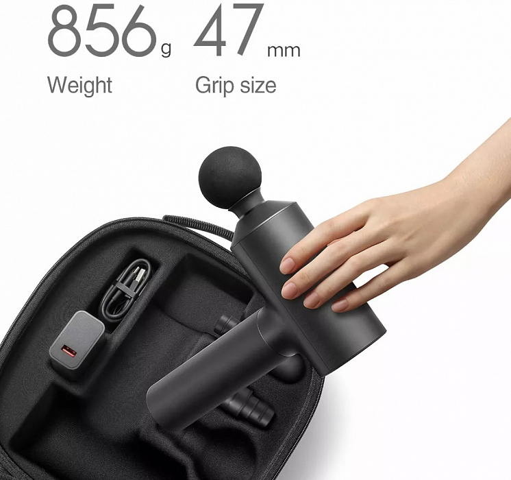 Перкуссионный массажер Xiaomi Mijia Fascia Gun MJJMQ01-ZJ (Black) купить в интернет-магазине icover