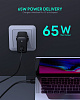 Сетевое зарядное устройство Aukey Omnia Mix PD 65W USB-A/C PA-B3 (Black) купить в интернет-магазине icover