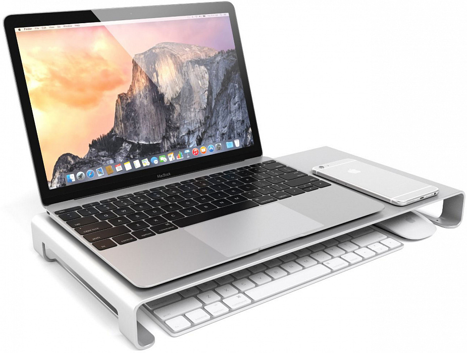 Подставка для монитора Satechi Aluminum Monitor Stand ST-ASMSS (Silver) купить в интернет-магазине icover