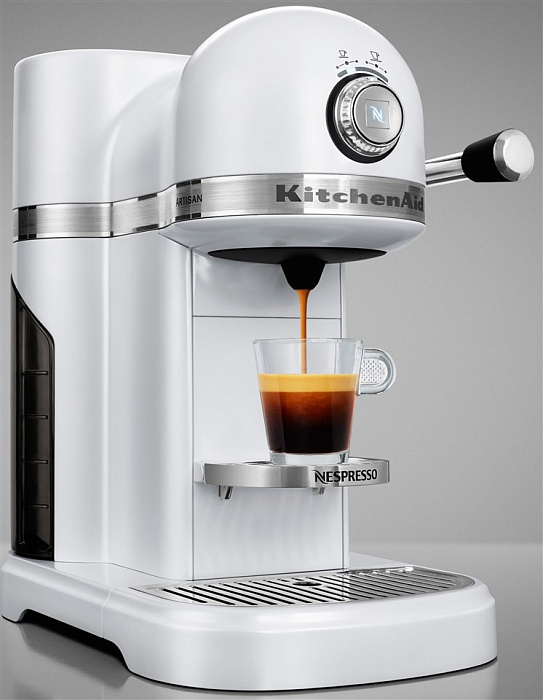 Капсульная кофемашина KitchenAid Artisan Nespresso 5KES0503EFP (Frost Pearl) купить в интернет-магазине icover