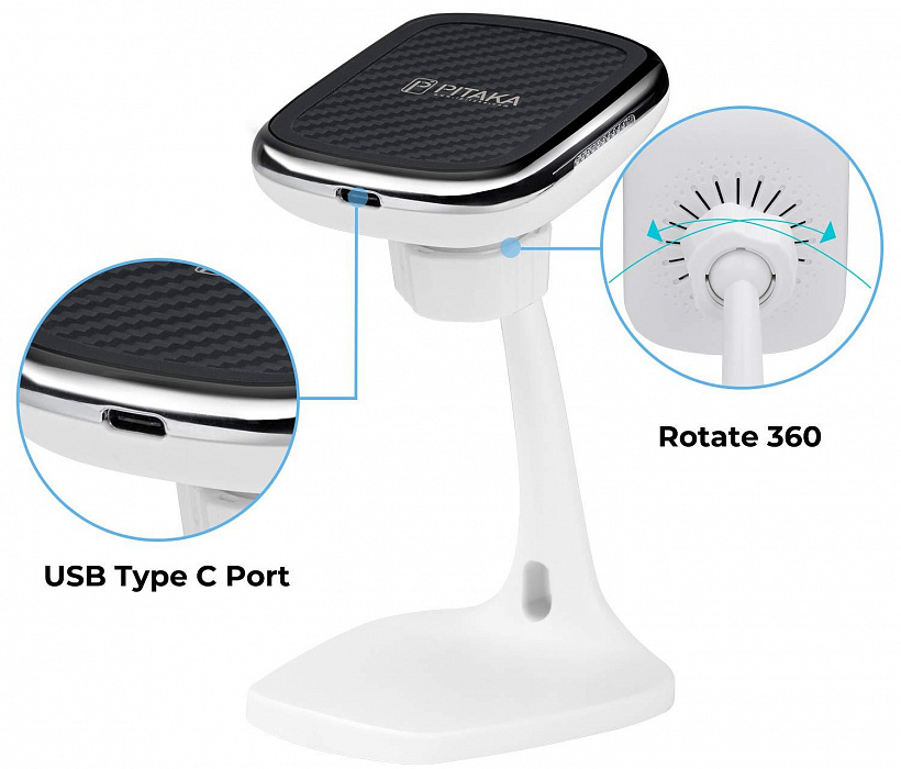 Беспроводное зарядное устройство Pitaka DT1001W (White) купить в интернет-магазине icover