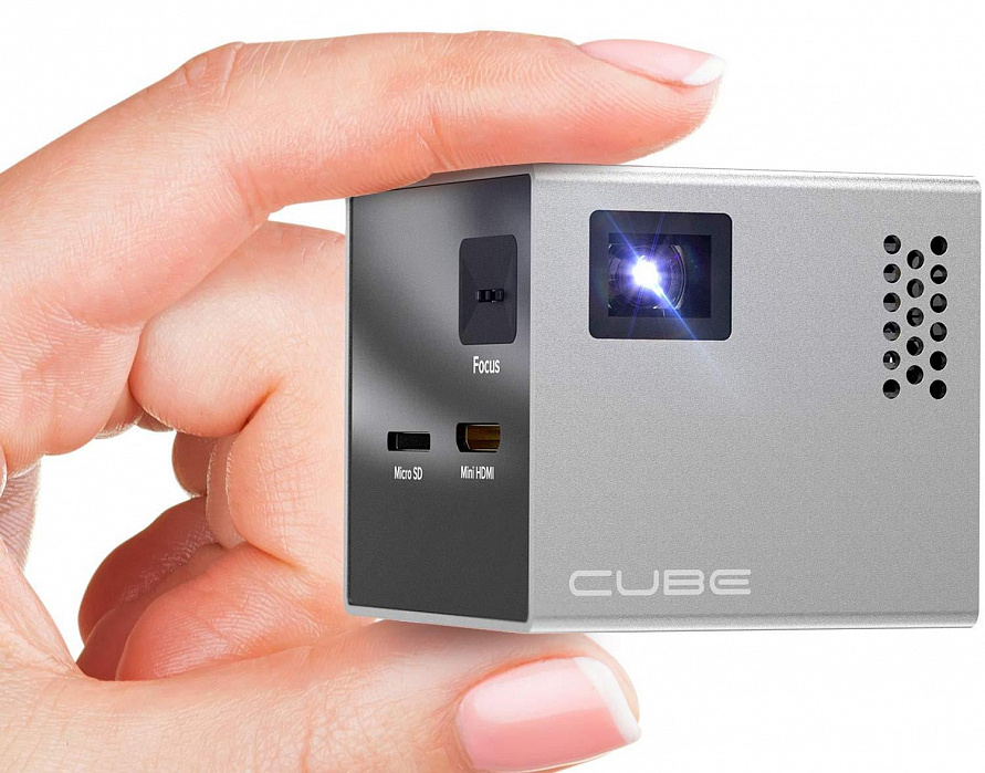 Портативный проектор RIF6 CUBE (Silver) купить в интернет-магазине icover