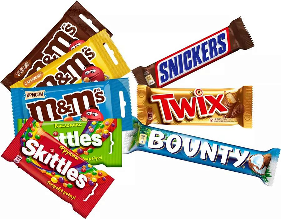 Ассорти MixMax драже M&M's (2х45г, 1х36г), Skittles (2х38г), шоколадные батончики Snickers (2х50.5г), Twix (2х55г), Bounty (2х55г) купить в интернет-магазине icover