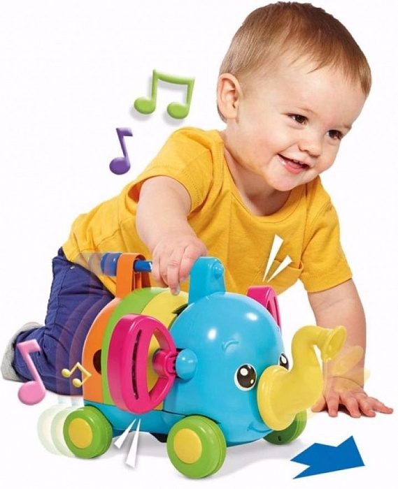 Tomy Слоненок - оркестр (ТО72377) - музыкальная игрушка-каталка  купить в интернет-магазине icover