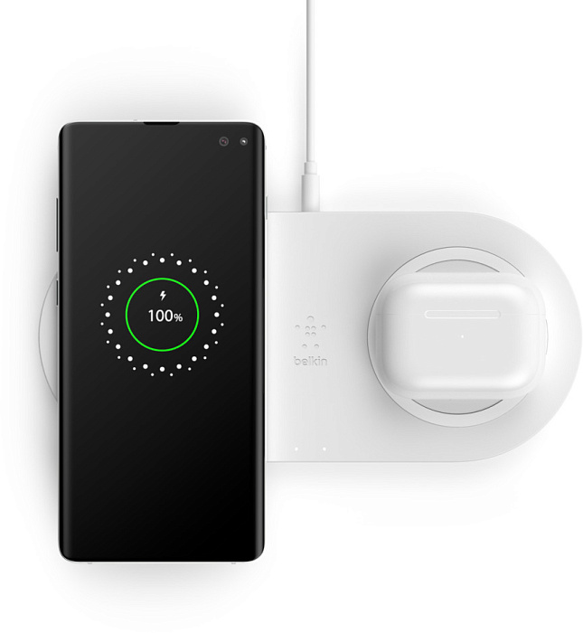 Беспроводное зарядное устройство Belkin Boost Charge (WIZ008vfWH) 15 Вт. (White) купить в интернет-магазине icover