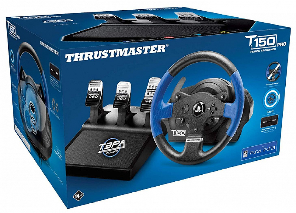 Руль Thrustmaster T150 Pro Force Feedback (3362934110604) для PS3/PS4/PC (Black) купить в интернет-магазине icover