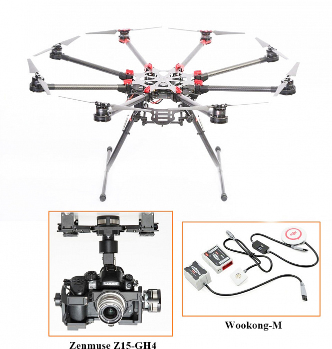 DJI S1000 Premium + WKM + подвес Zenmuse Z15 для Panasonic GH4 (HD) - октокоптер купить в интернет-магазине icover