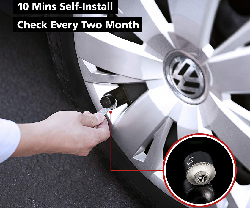 Система мониторинга давления в шинах автомобиля Nonda ZUS Smart Tire Safety Monitor ZUTMBKRAV-M (Black) купить в интернет-магазине icover
