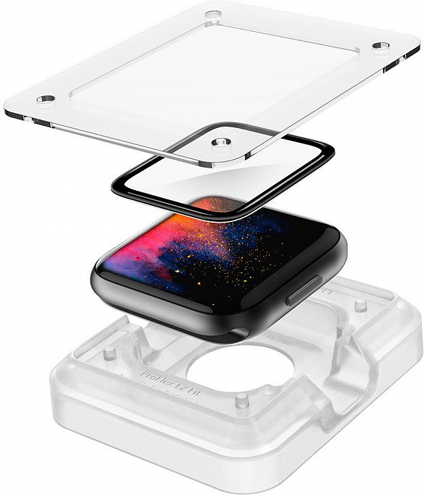Защитное стекло Spigen ProFlex EZ Fit (AFL01220) для Apple Watch series SE/6/4/5 44mm (Black) купить в интернет-магазине icover