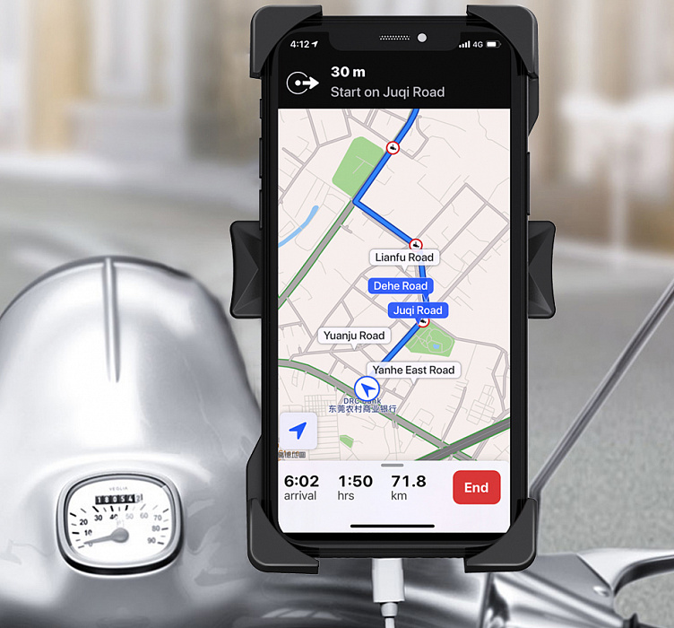 Держатель на руль велосипеда Wiwu PL800 для смартфона 3-6" (Black) купить в интернет-магазине icover