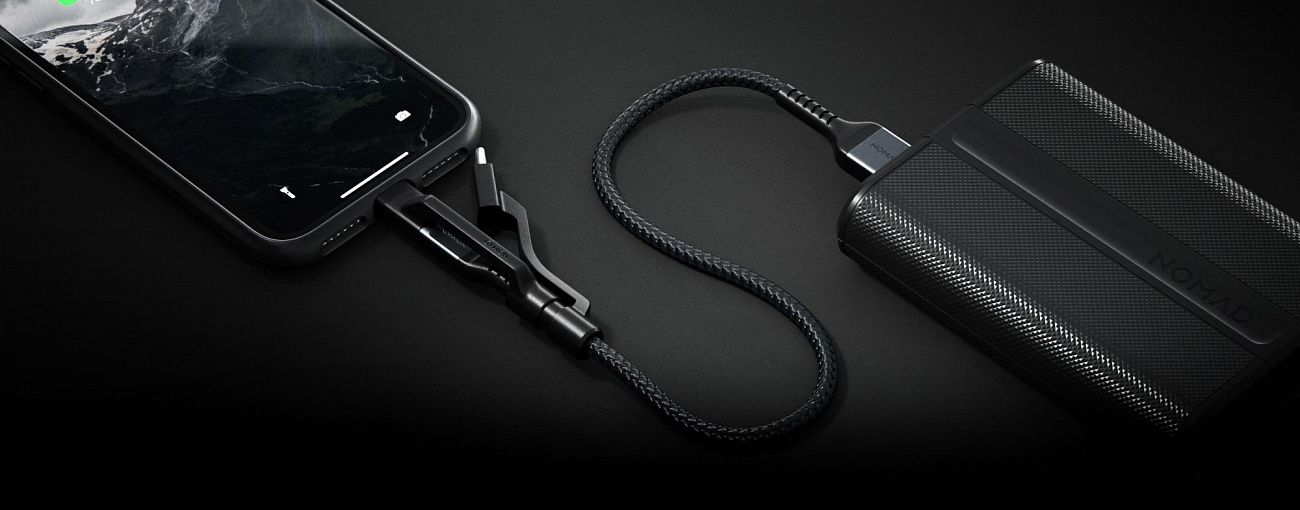 Кабель для iPhone, iPad Nomad Universal Kevlar USB-A to Lightning/USB-C/microUSB 0.3m (NM01511B00) купить в интернет-магазине icover