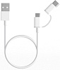 Кабель Xiaomi Mi 2-in-1 (SJV4083TY) USB-A to microUSB/Type C 0.3m (White) купить в интернет-магазине icover