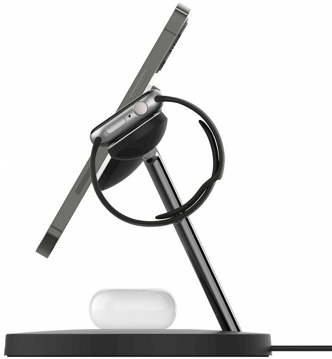Беспроводное зарядное устройство Belkin MagSafe 3-in-1 Wireless Charger WIZ009vfBK (Black) купить в интернет-магазине icover