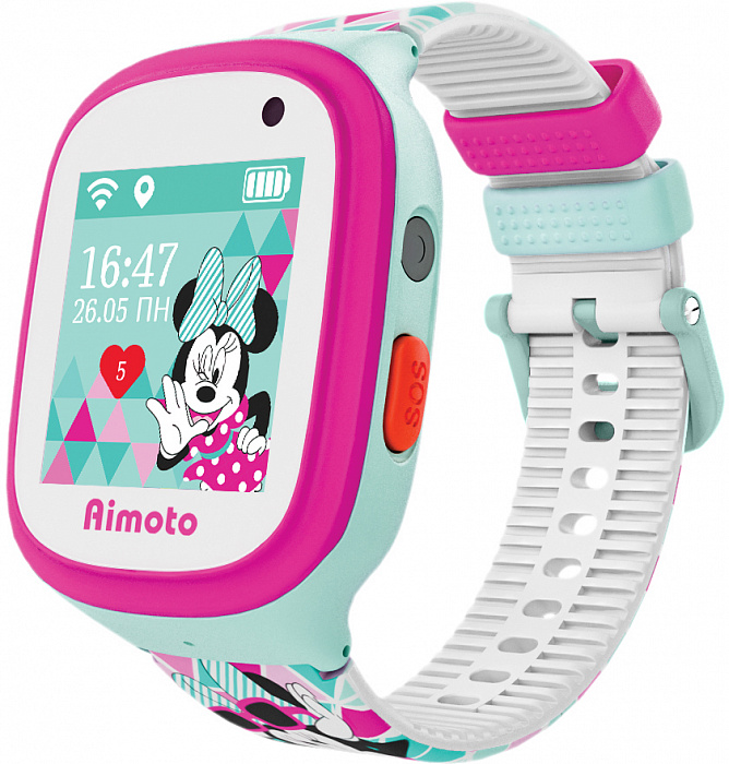 Детские умные часы Кнопка жизни Aimoto Disney Минни 9301106 (Fuchsia) купить в интернет-магазине icover
