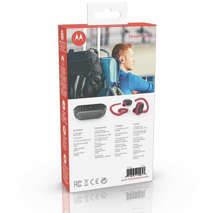 Bluetooth-наушники Motorola Stream Sport с микрофоном (Red) купить в интернет-магазине icover