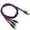 Кабель для iPhone, iPad Baseus Three Colors Series 3 in1 Cable Lightning/Micro/Type-C 1.2M CAMLT-BSY01 (Black)  купить в интернет-магазине icover