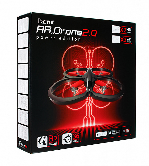 Parrot AR.Drone 2.0 Power Edition (PF721008) - квадрокоптер, управляемый с iOS и Android купить в интернет-магазине icover