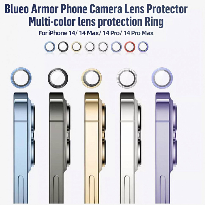 Защитное стекло BlueO Camera ARMOR Lens для камеры iPhone 14 Pro/14 Pro Max (Black) купить в интернет-магазине icover
