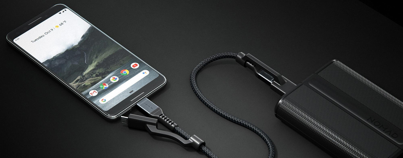 Кабель Nomad Universal Kevlar USB-C/USB-A/microUSB 0.3m (NM01512B00) купить в интернет-магазине icover