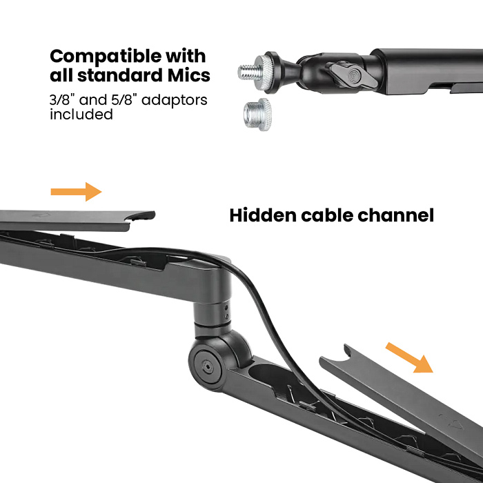 Микрофонная стойка Ridberg Twist boom arm MDS13-2 (Black) купить в интернет-магазине icover