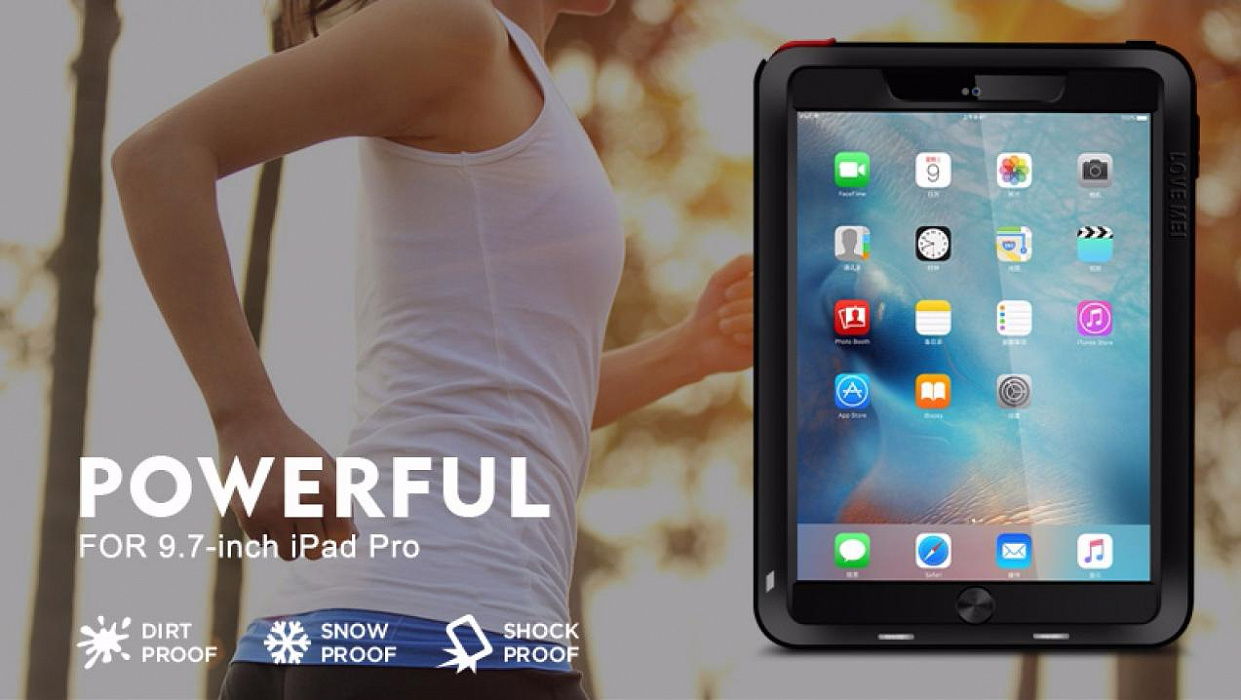 Love Mei Powerful - ударопрочный чехол для Apple iPad Pro 9.7 (Black) купить в интернет-магазине icover