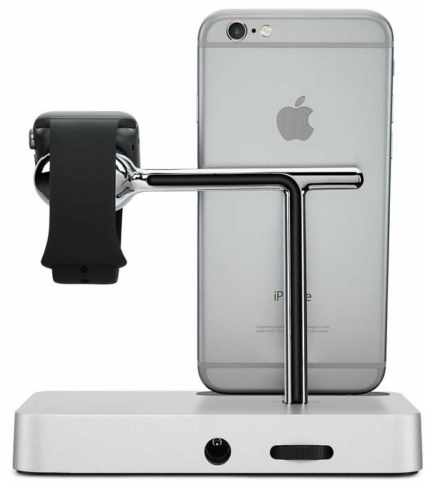Док-станция Belkin Valet Charge Dock для Apple iPhone/Apple Watch (Silver) купить в интернет-магазине icover