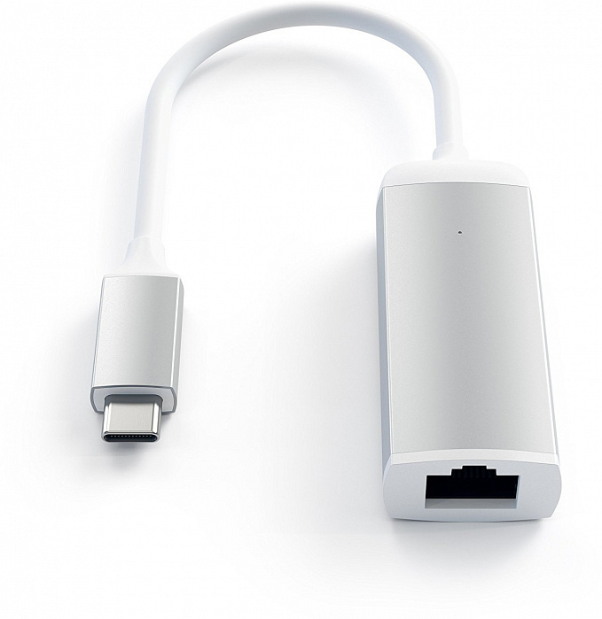 Адаптер Satechi Aluminium USB-C to Ethernet ST-TCENS (Silver) купить в интернет-магазине icover
