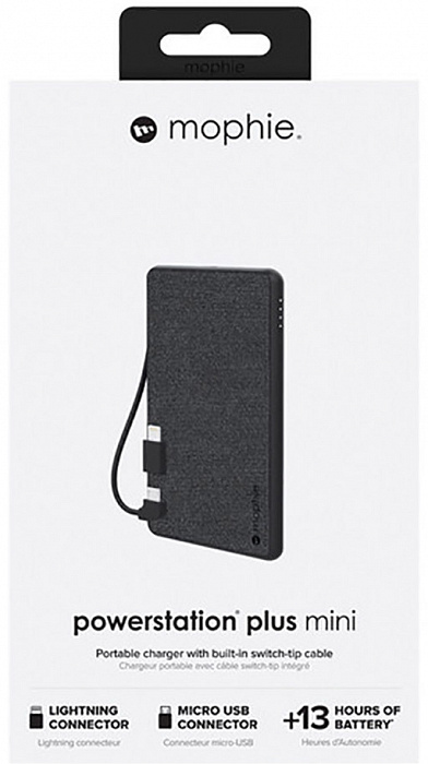 Внешний аккумулятор Mophie Powerstation Plus Mini Gen 4 4000 mAh 401101676 (Black) купить в интернет-магазине icover
