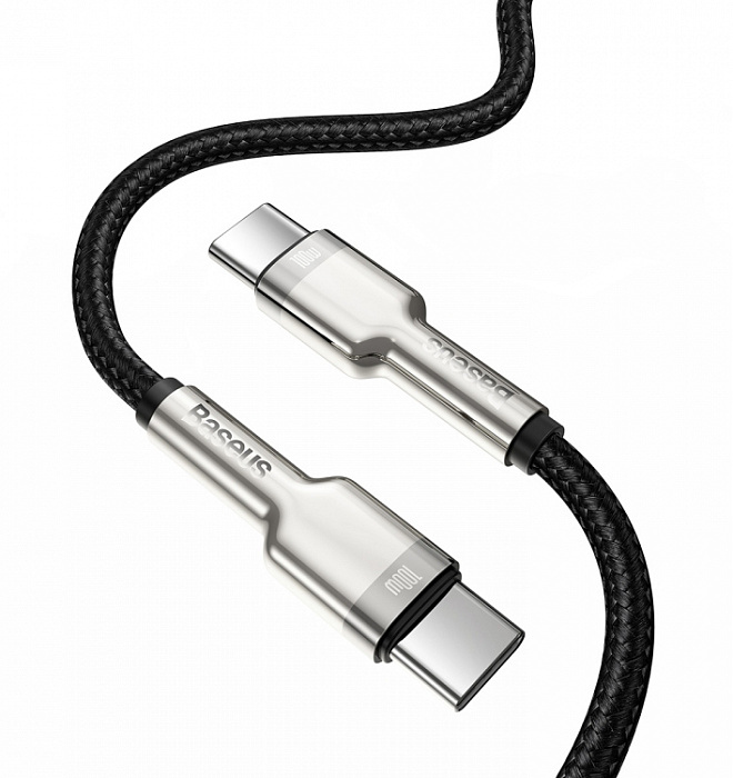 Кабель Baseus Cafule (CATJK-C01) USB Type C 100W 1m (Black) купить в интернет-магазине icover