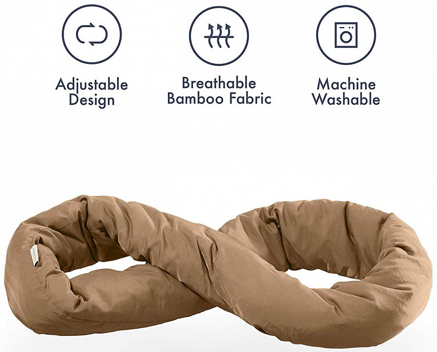 Подушка Huzi Infinity Pillow (Tan) купить в интернет-магазине icover