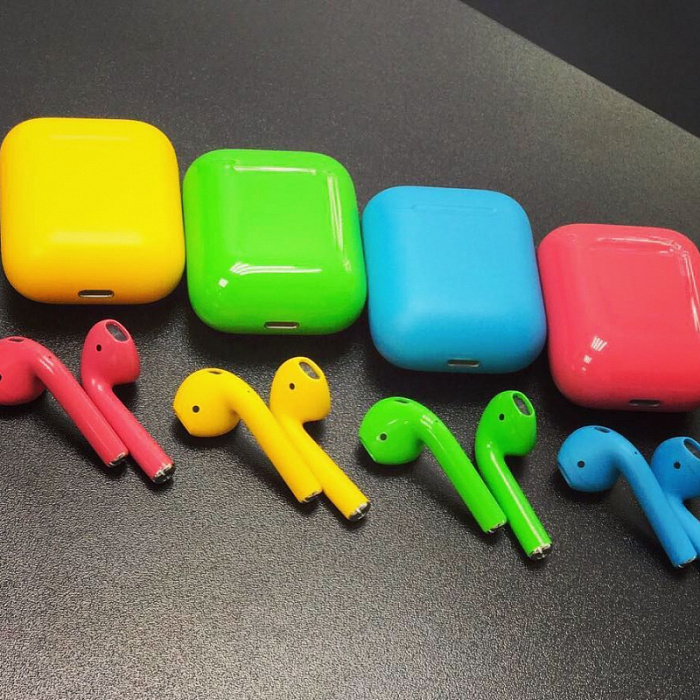 Беспроводные наушники Apple AirPods Color (Gloss Blue) купить в интернет-магазине icover