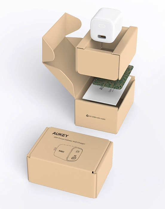 Cетевое зарядное устройство Aukey Omnia Mini 20W PD USB-C PA-B1 (White) купить в интернет-магазине icover