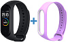 Фитнес-браслет Xiaomi Mi Band 4 + сменный ремешок Silicon (Black/Purple) купить в интернет-магазине icover