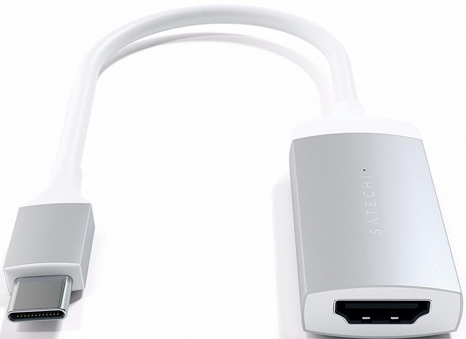 Адаптер Satechi Aluminum Type-C to HDMI ST-TC4KHAS (Silver) купить в интернет-магазине icover