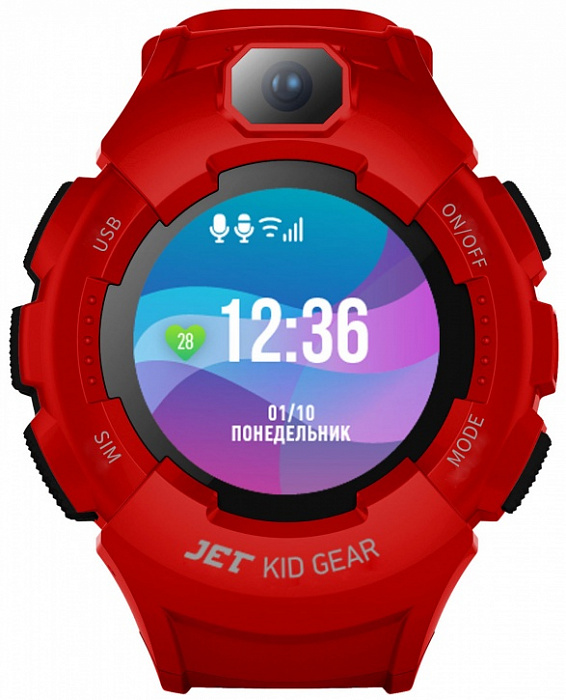 Детские умные часы Jet Kid GEAR (Red/Black) купить в интернет-магазине icover