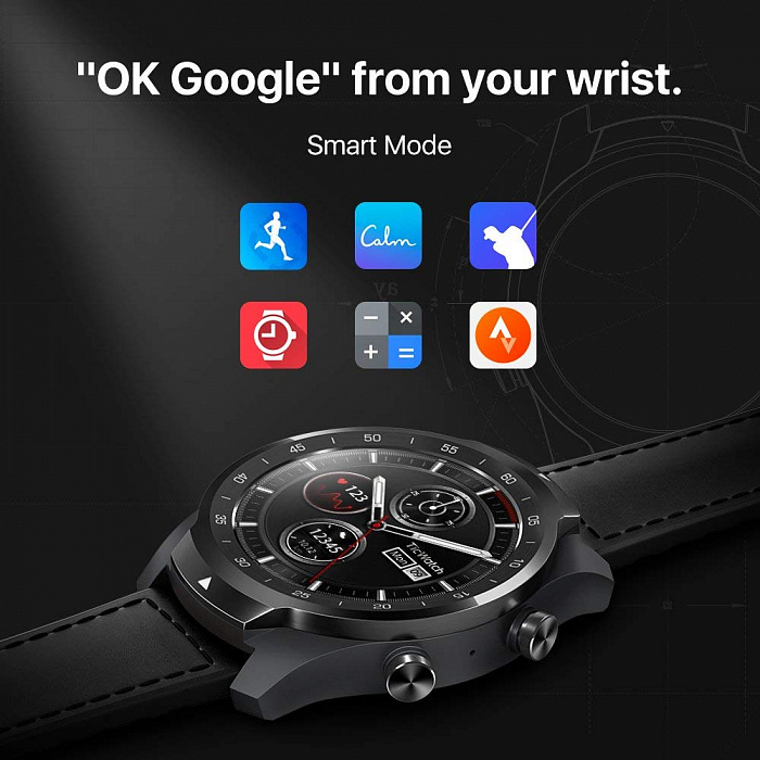 Умные часы Ticwatch Pro (Black) купить в интернет-магазине icover