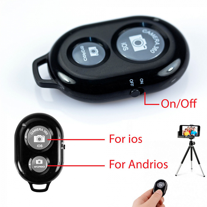 Bluetooth Remote Shutter - беспроводной фотопульт для iOS/Android (Black) купить в интернет-магазине icover