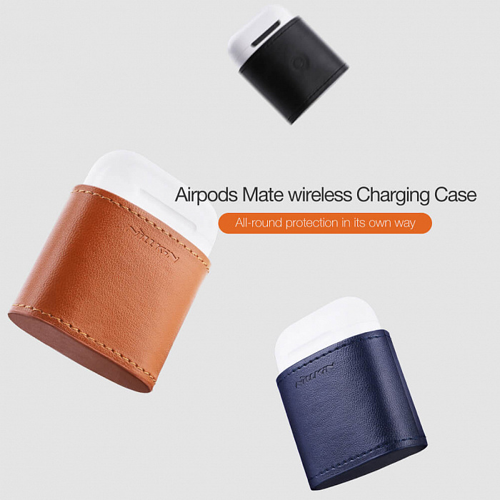 Чехол c беспроводной зарядкой Nillkin Mate Wireless Charging Case для AirPods (Brown) купить в интернет-магазине icover