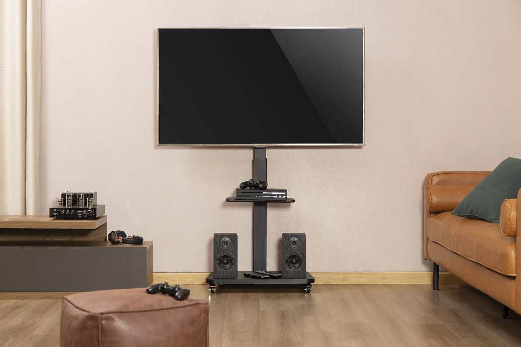 Стойка для телевизора с кронштейном Ridberg FS32-46W (Black) купить в интернет-магазине icover