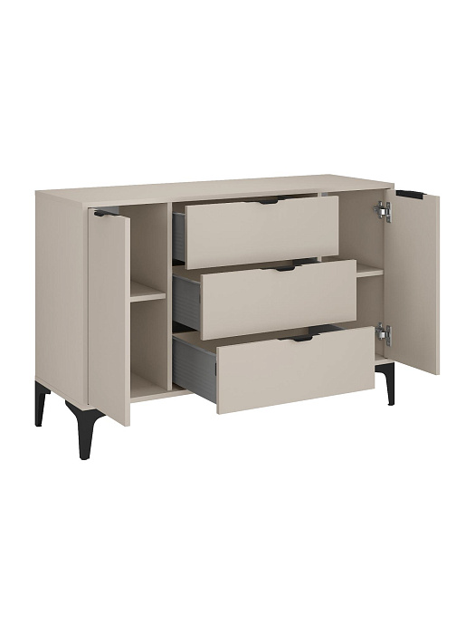 Комод Ridberg OKAYAMA 2Д/3Я (Cashmire/Black) купить в интернет-магазине icover