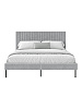 Кровать двуспальная RIDBERG LUGANO 160x200 Велюр NEO 24 (Light Grey) купить в интернет-магазине icover